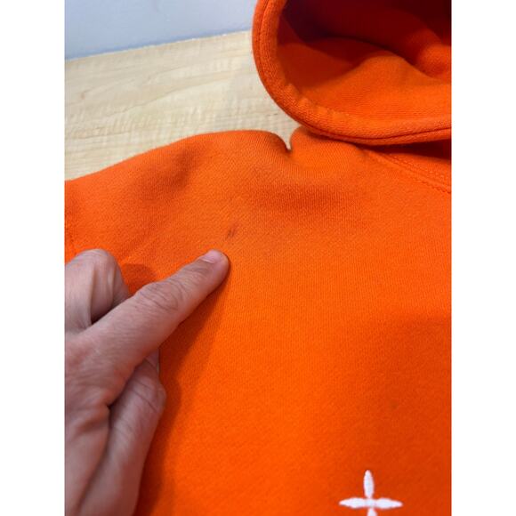 EPTM Mens Orange Paisley Hoodie Street Style Size M - Picture 4 of 6
